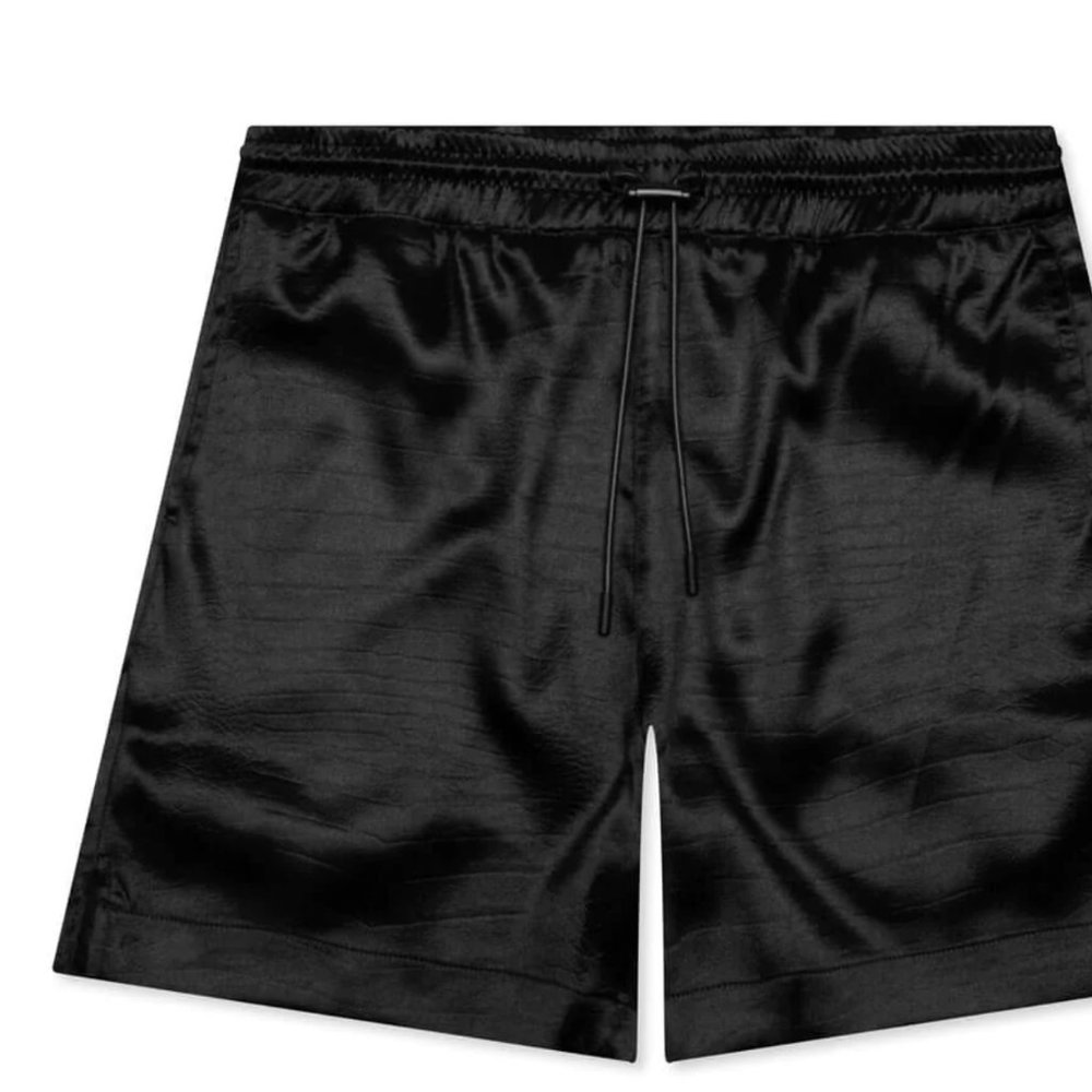 RtA - CLYDE SHORTS - BLACK EMBOSSED CROCODILE